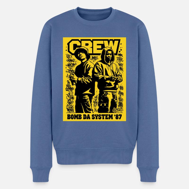 Système de bombes d’équipage 87 - Pull Premium bio Homme - bleu pigeon