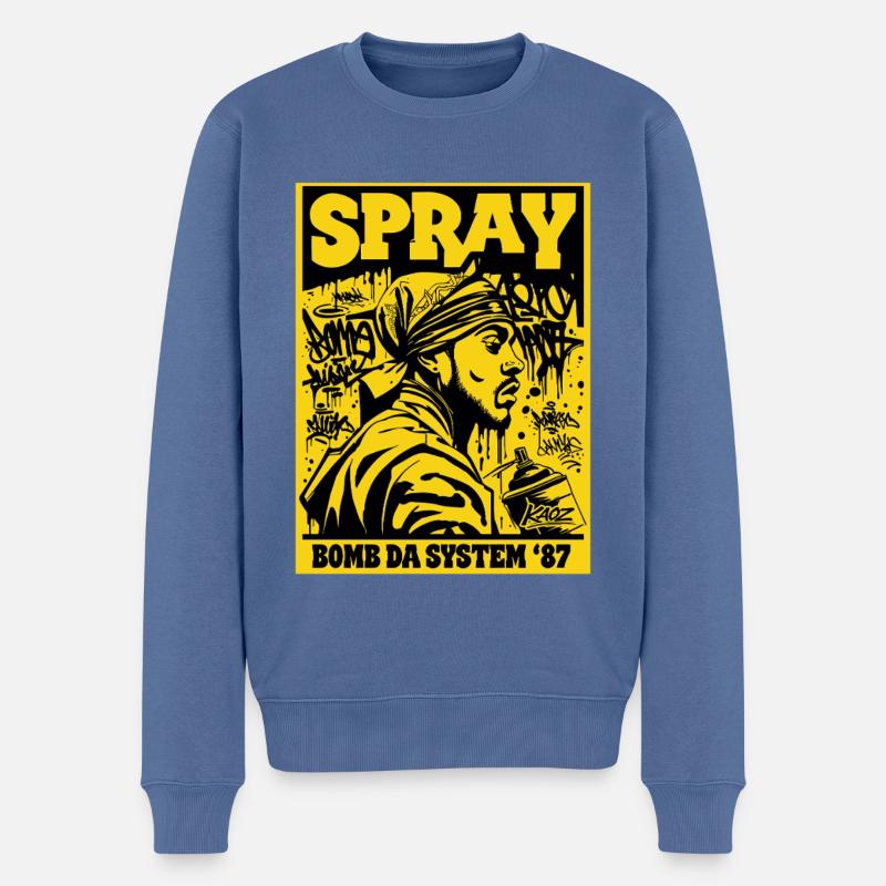 Sprühbombe Da System 87 - Männer Premium Bio Pullover - Taubenblau