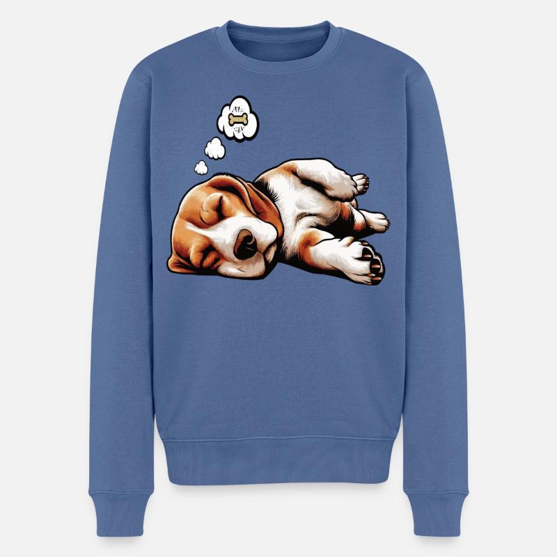 Beagle Beaglebesitzer Beaglehalter beaglehund - Männer Premium Bio Pullover - Taubenblau
