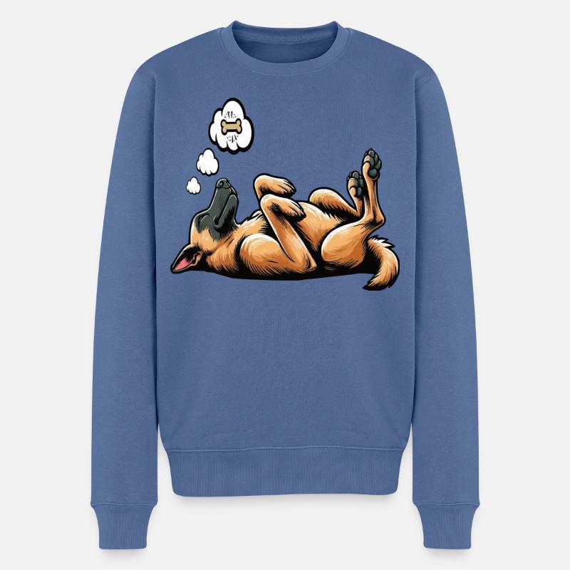 Malinois Belgischer Schäferhund Malinoisbesitzer - Männer Premium Bio Pullover - Taubenblau