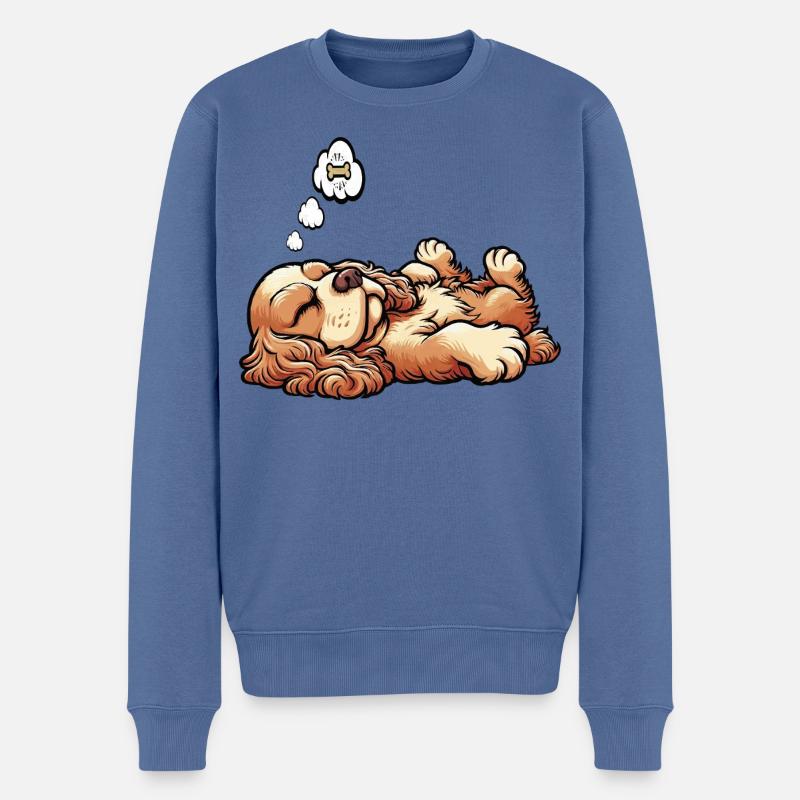 Cocker Spaniel Cockerhund Cocker Spaniel Besitzer - Männer Premium Bio Pullover - Taubenblau