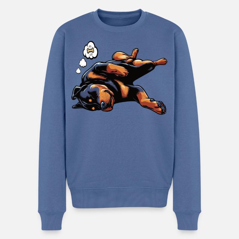 Rottweiler Rottweilerbesitzer Rottweilerliebhaber - Männer Premium Bio Pullover - Taubenblau