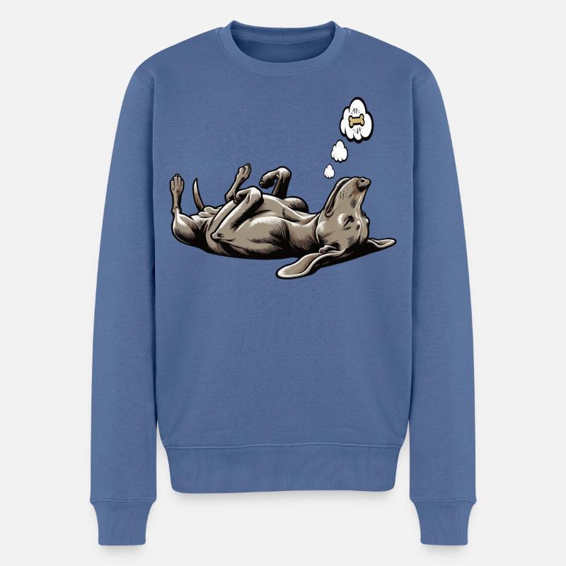 Propriétaire de Weimaraner Passionné de Weimaraner - Pull Premium bio Homme - bleu pigeon