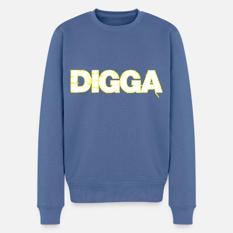 Digga - Männer Premium Bio Pullover - Taubenblau