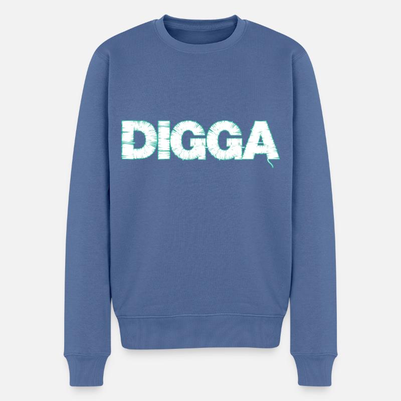 Digga - Männer Premium Bio Pullover - Taubenblau