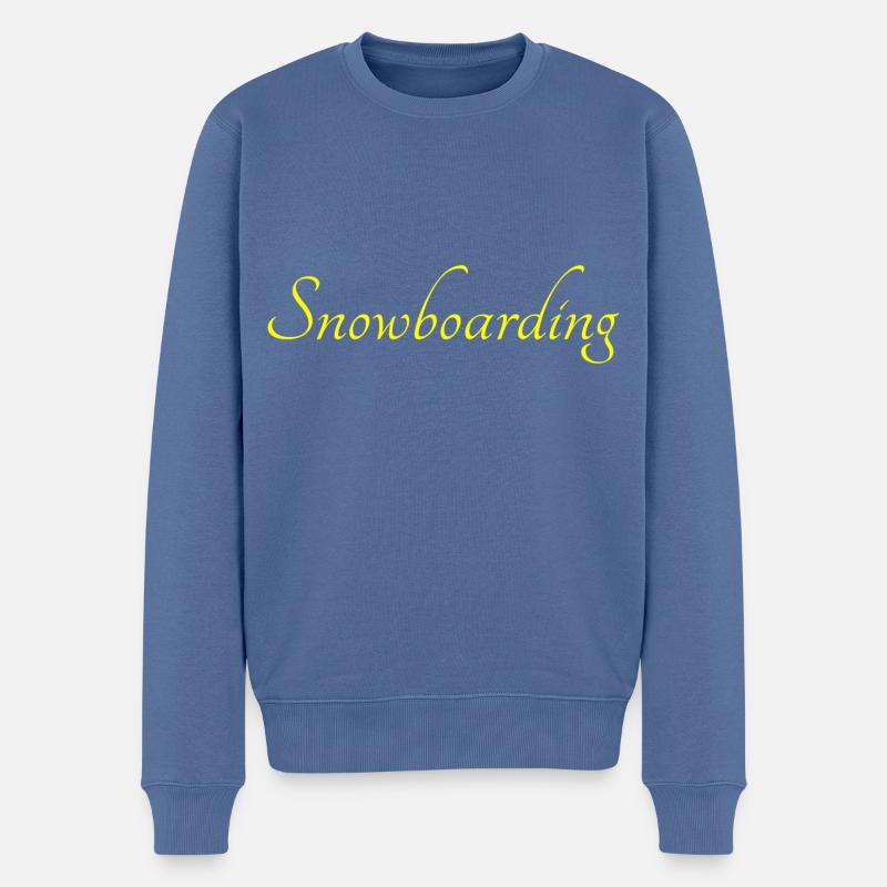 snowboarding - Männer Premium Bio Pullover - Taubenblau