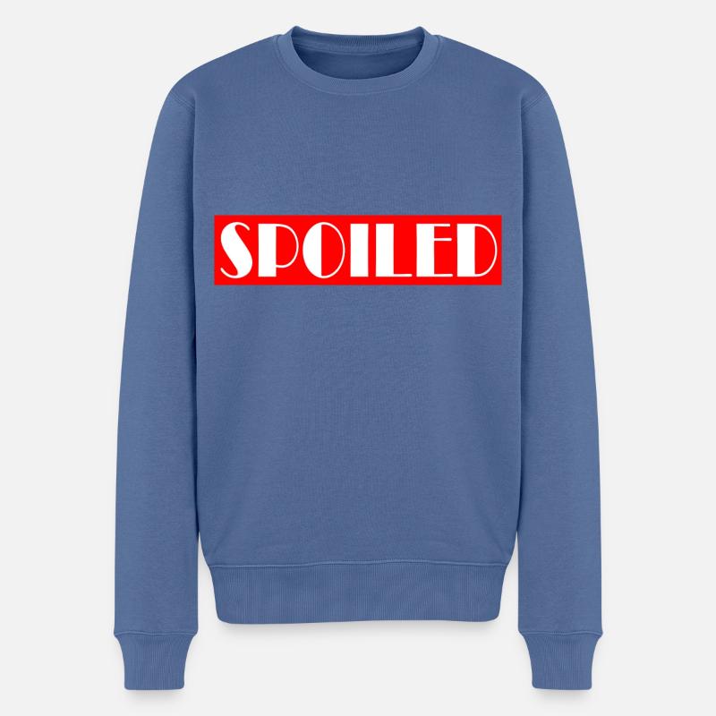 SPOILED - Männer Premium Bio Pullover - Taubenblau