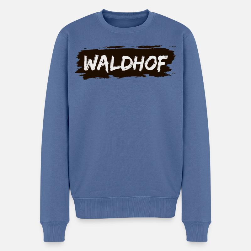 Waldhof - Männer Premium Bio Pullover - Taubenblau