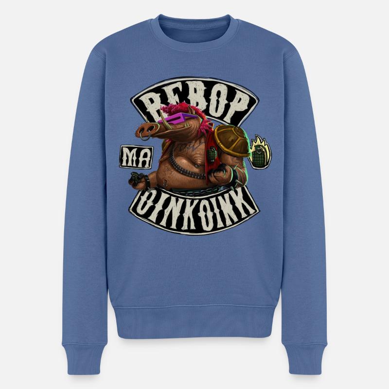 TMNT Mutant Mayhem Mit Bebop - Männer Premium Bio Pullover - Taubenblau