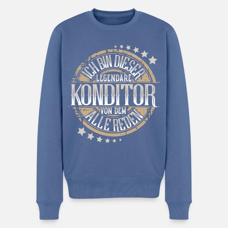 Konditor - Männer Premium Bio Pullover - Taubenblau