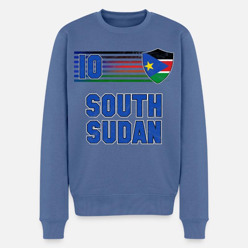 Südsudan Fußball Mannschaft - Männer Premium Bio Pullover - Taubenblau
