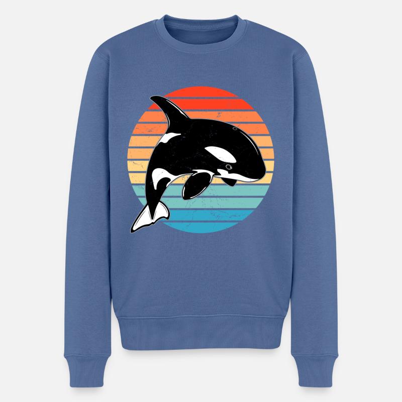 Orque Rétro - Pull Premium bio Homme - bleu pigeon