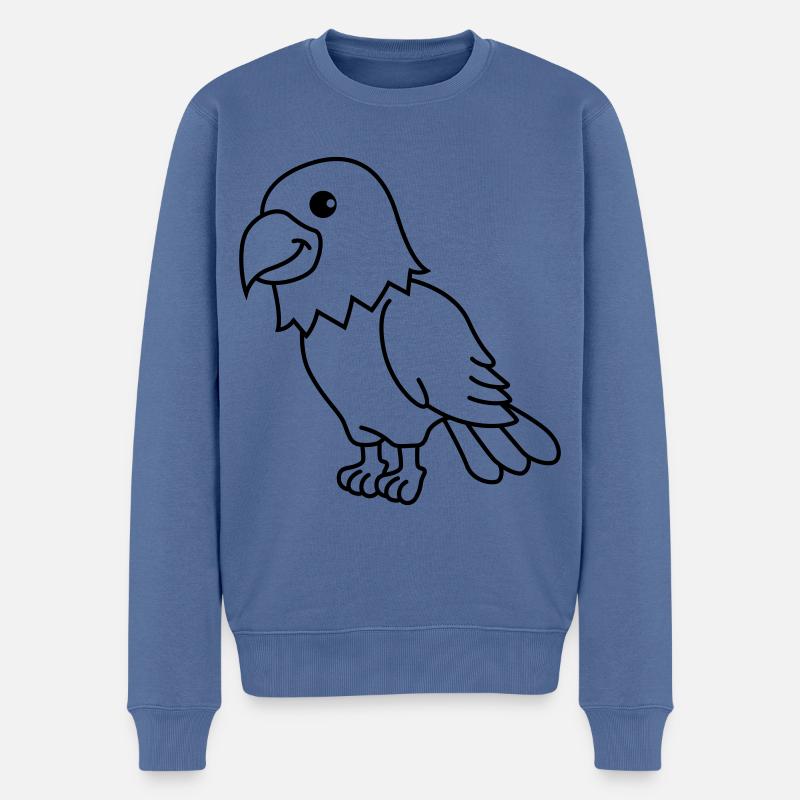 Aigle Comic Animal - Pull Premium bio Homme - bleu pigeon