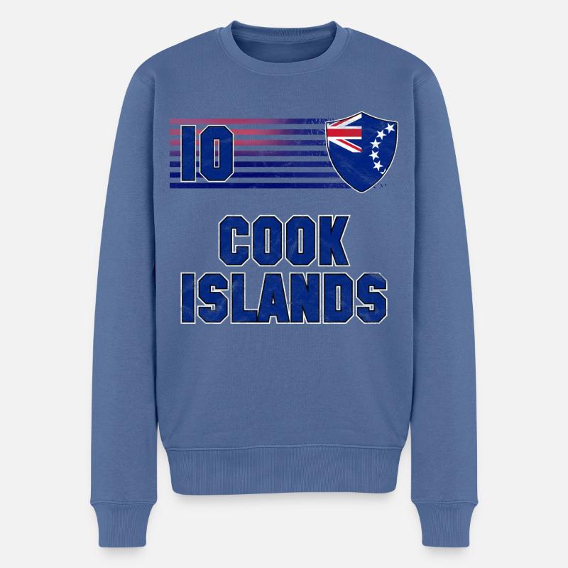 Cookinseln Fußball Mannschaft - Männer Premium Bio Pullover - Taubenblau