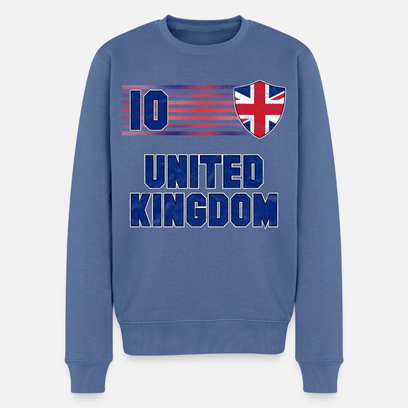Großbritannien Fußball Mannschaft - Männer Premium Bio Pullover - Taubenblau
