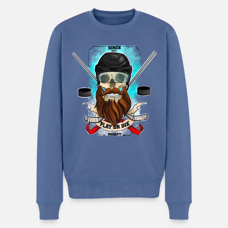 Spielen oder sterben - Männer Premium Bio Pullover - Taubenblau