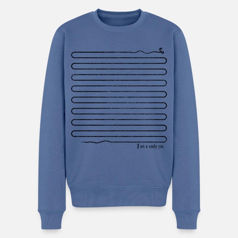 Serpent -Serpent - Cobra- Stiff-Snake Fan - Pull Premium bio Homme - bleu pigeon