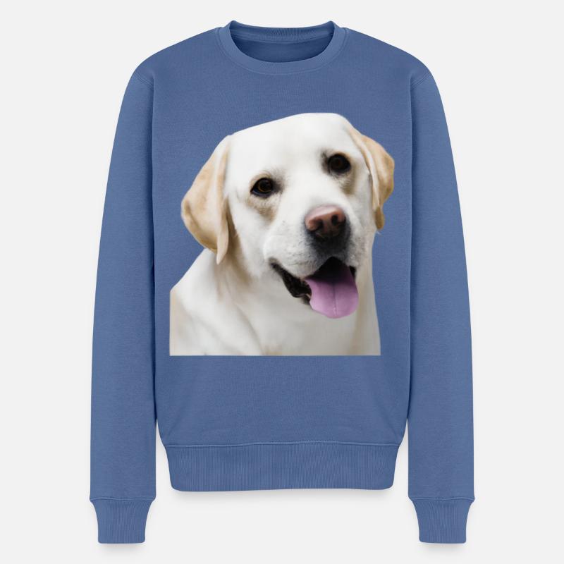 Labrador Retriever - Männer Premium Bio Pullover - Taubenblau