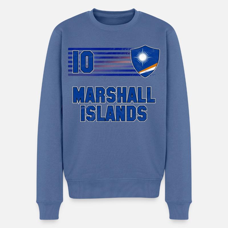 Marshallinseln Fußball Mannschaft - Männer Premium Bio Pullover - Taubenblau