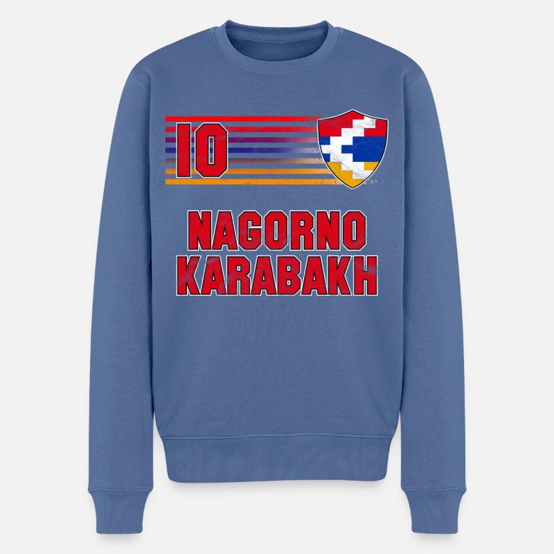 Bergkarabach Fußball Mannschaft - Männer Premium Bio Pullover - Taubenblau