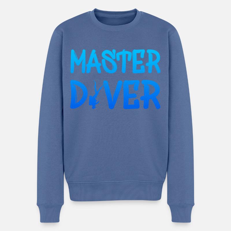 Master Diver - Männer Premium Bio Pullover - Taubenblau