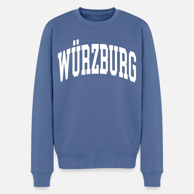 Würzburg - Männer Premium Bio Pullover - Taubenblau