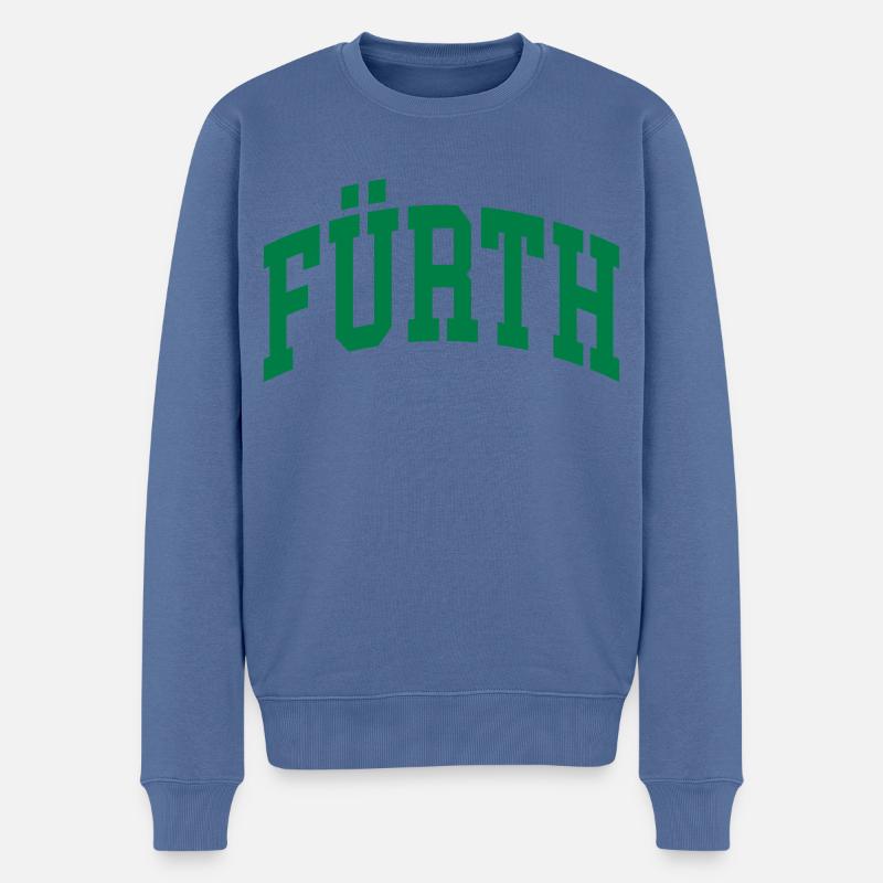 Fürth - Männer Premium Bio Pullover - Taubenblau