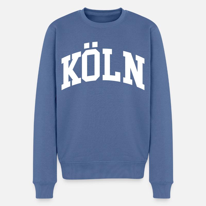 Cologne - Pull Premium bio Homme - bleu pigeon