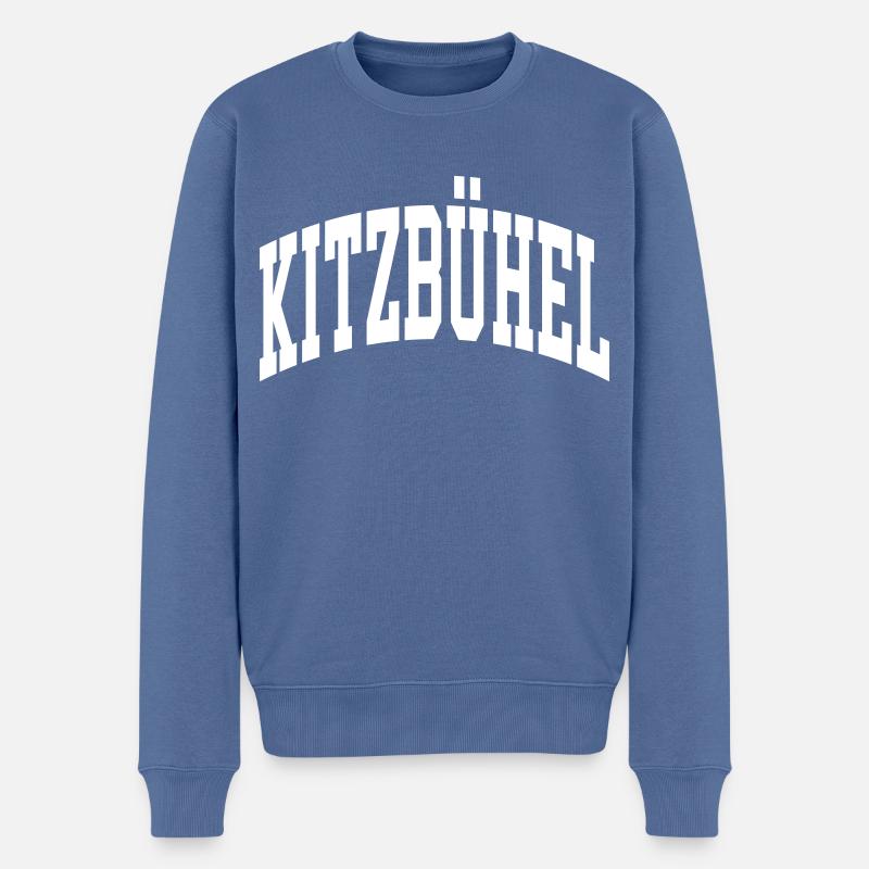 Kitzbühel - Männer Premium Bio Pullover - Taubenblau