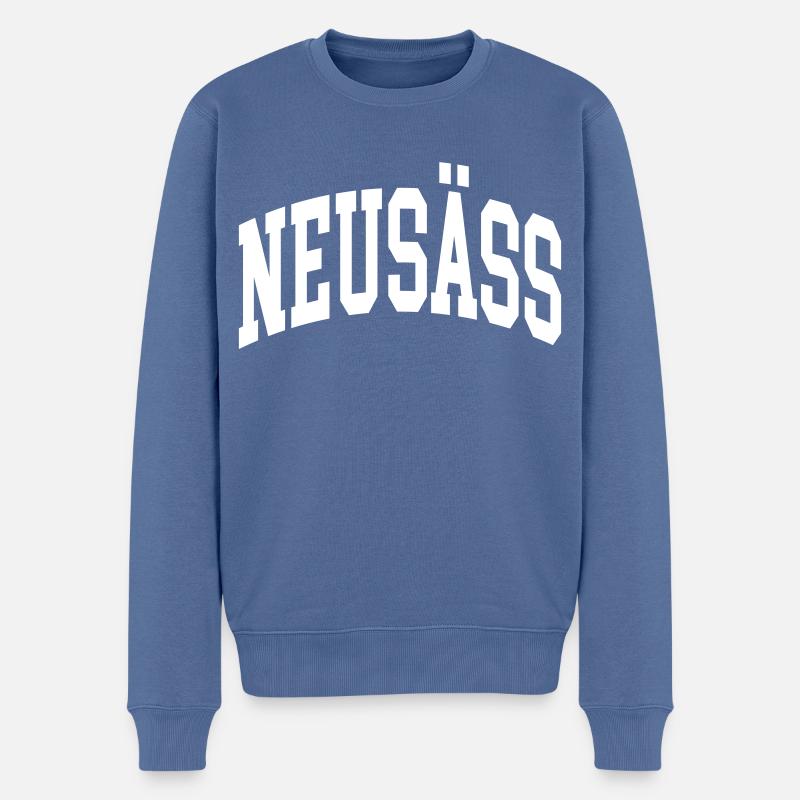 Neusäß - Pull Premium bio Homme - bleu pigeon