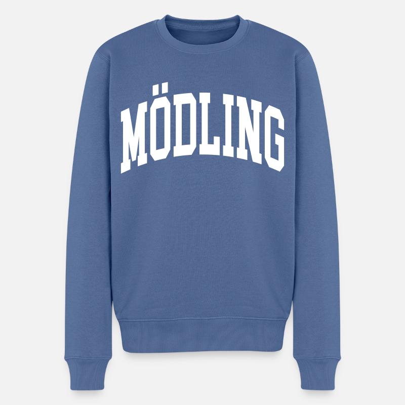 Mödling - Männer Premium Bio Pullover - Taubenblau