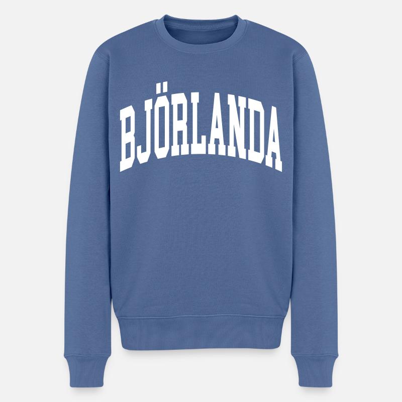 Björlanda - Männer Premium Bio Pullover - Taubenblau