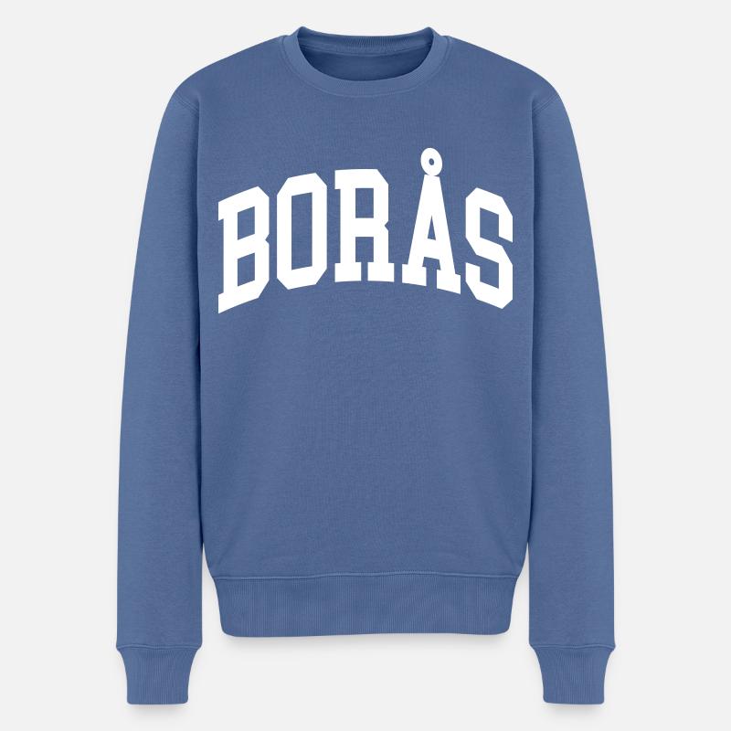 Borås - Männer Premium Bio Pullover - Taubenblau