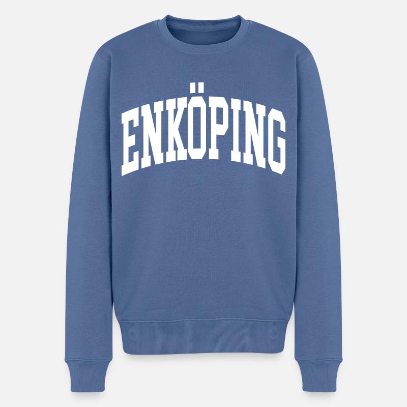 Enköping - Männer Premium Bio Pullover - Taubenblau