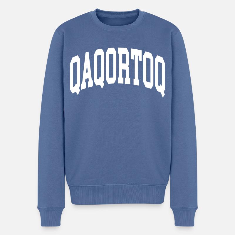 Qaqortoq - Männer Premium Bio Pullover - Taubenblau