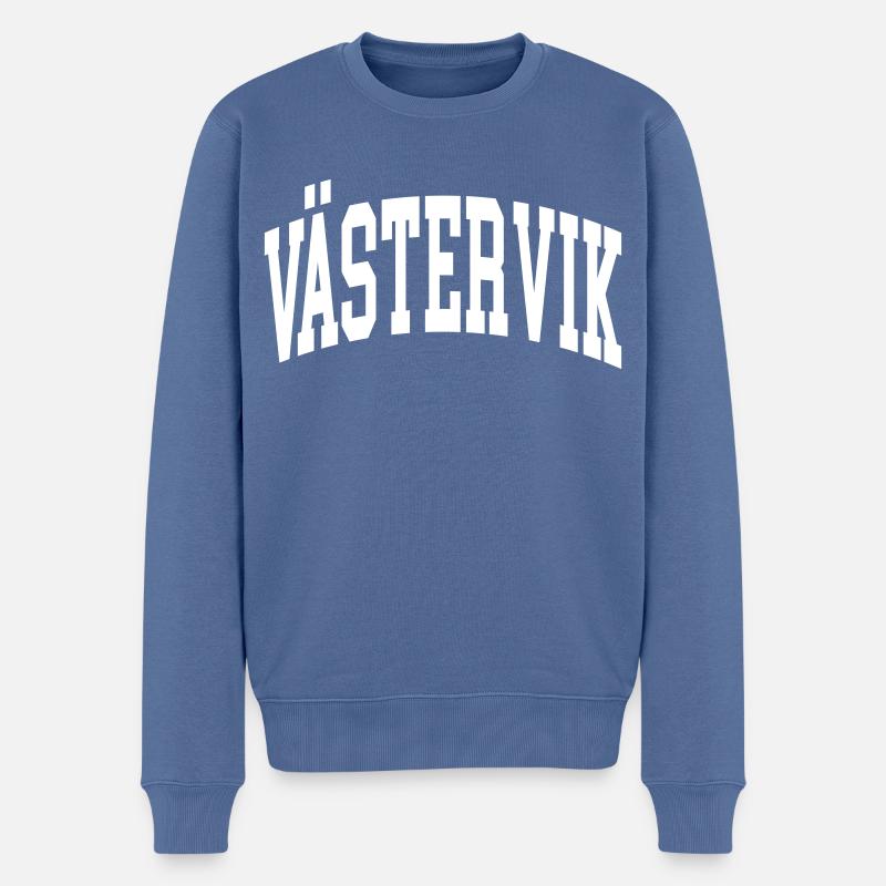 Västervik - Pull Premium bio Homme - bleu pigeon