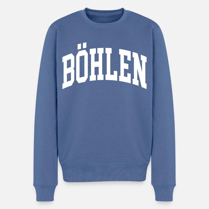 Böhlen - Pull Premium bio Homme - bleu pigeon