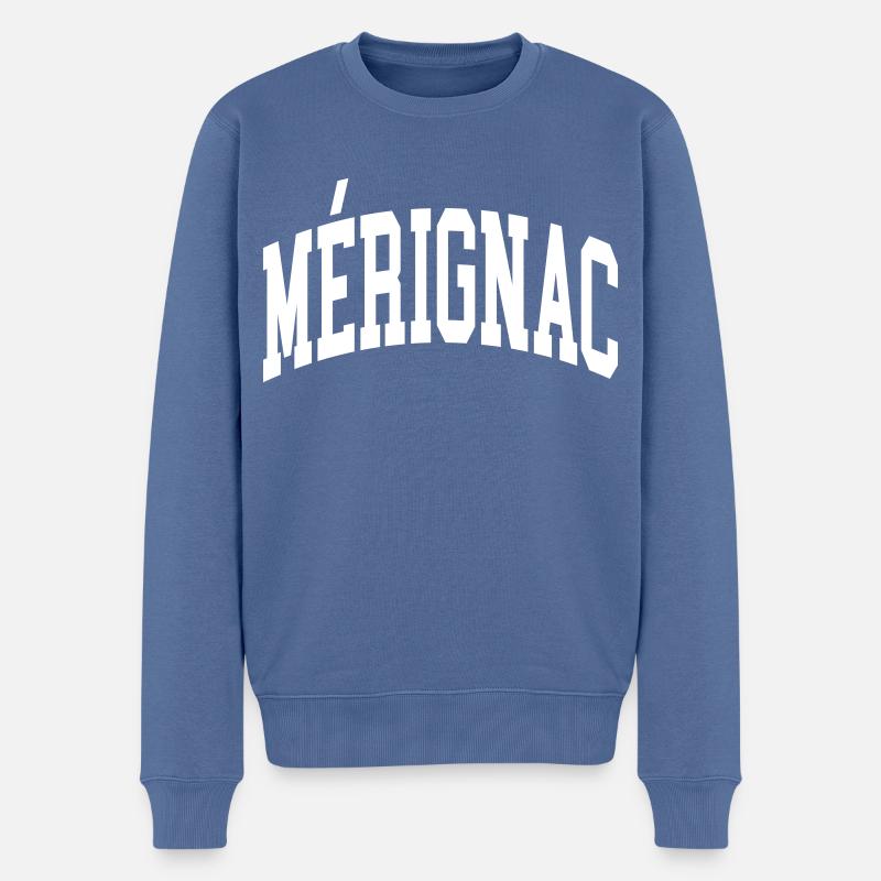 Mérignac - Männer Premium Bio Pullover - Taubenblau