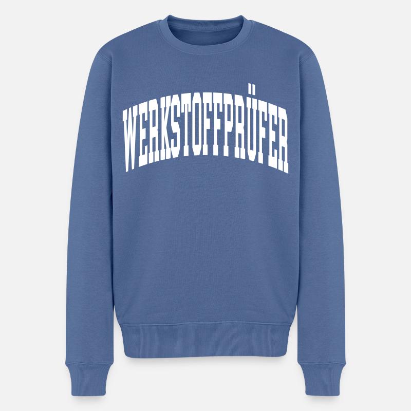 Werkstoffprüfer - Männer Premium Bio Pullover - Taubenblau
