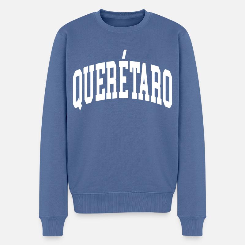 Querétaro - Pull Premium bio Homme - bleu pigeon