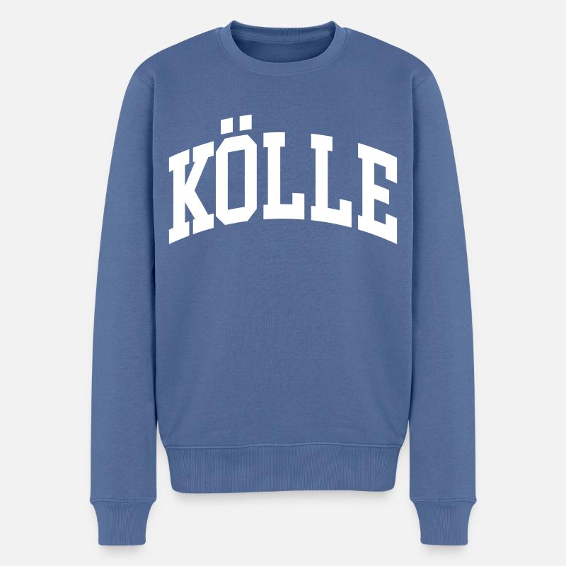 Kölle - Männer Premium Bio Pullover - Taubenblau
