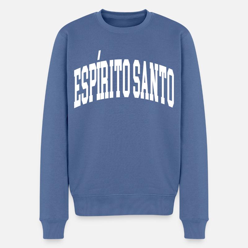 Espírito Santo - Männer Premium Bio Pullover - Taubenblau