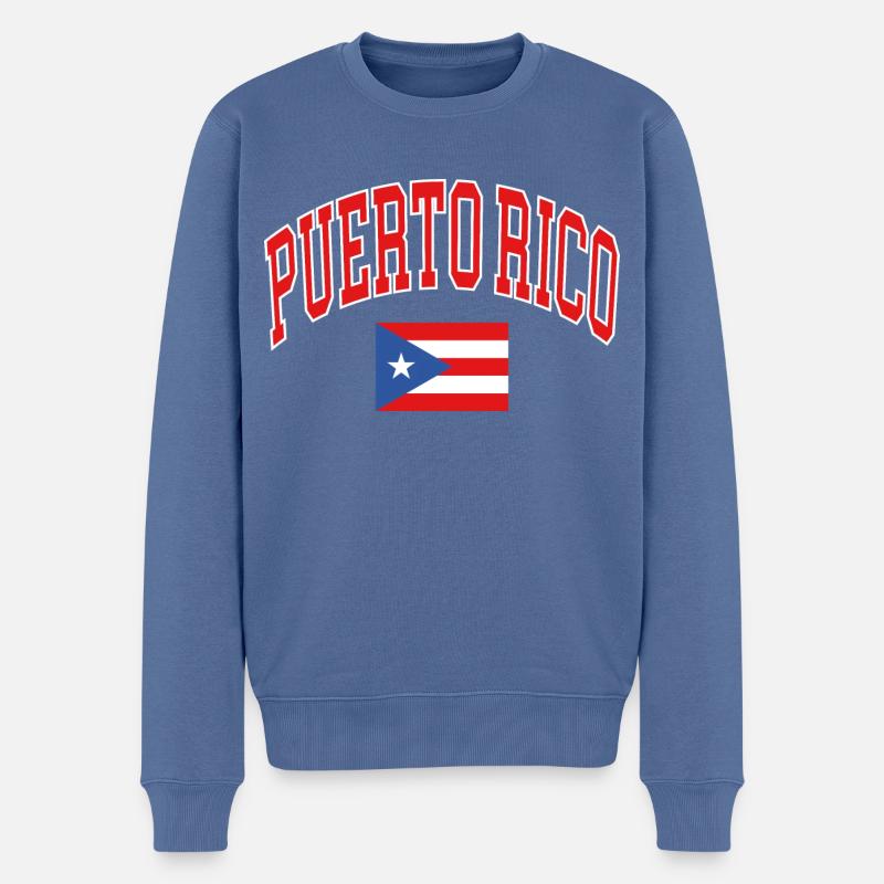 Porto Rico - Pull Premium bio Homme - bleu pigeon