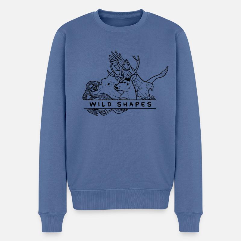 Formes sauvages - Pull Premium bio Homme - bleu pigeon