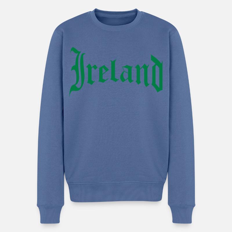 Irland - Männer Premium Bio Pullover - Taubenblau
