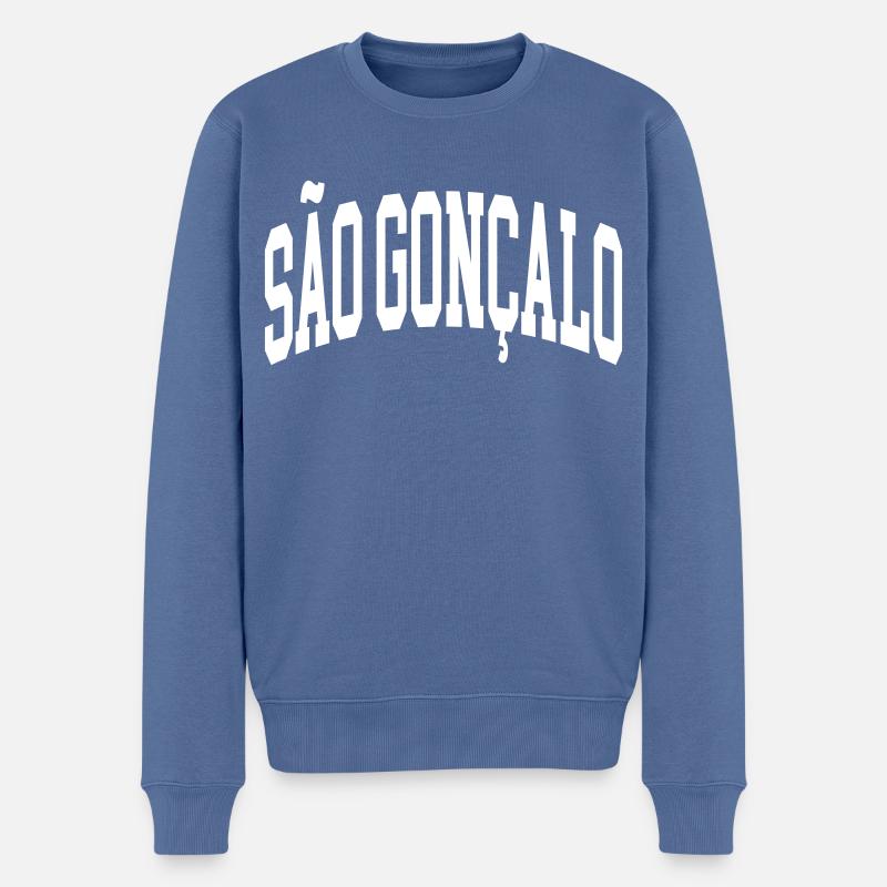 Sao Goncalo - Pull Premium bio Homme - bleu pigeon