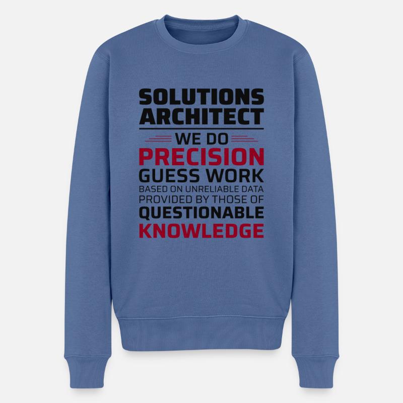 Solution Architect Architecture Funny Humour - Pull Premium bio Homme - bleu pigeon