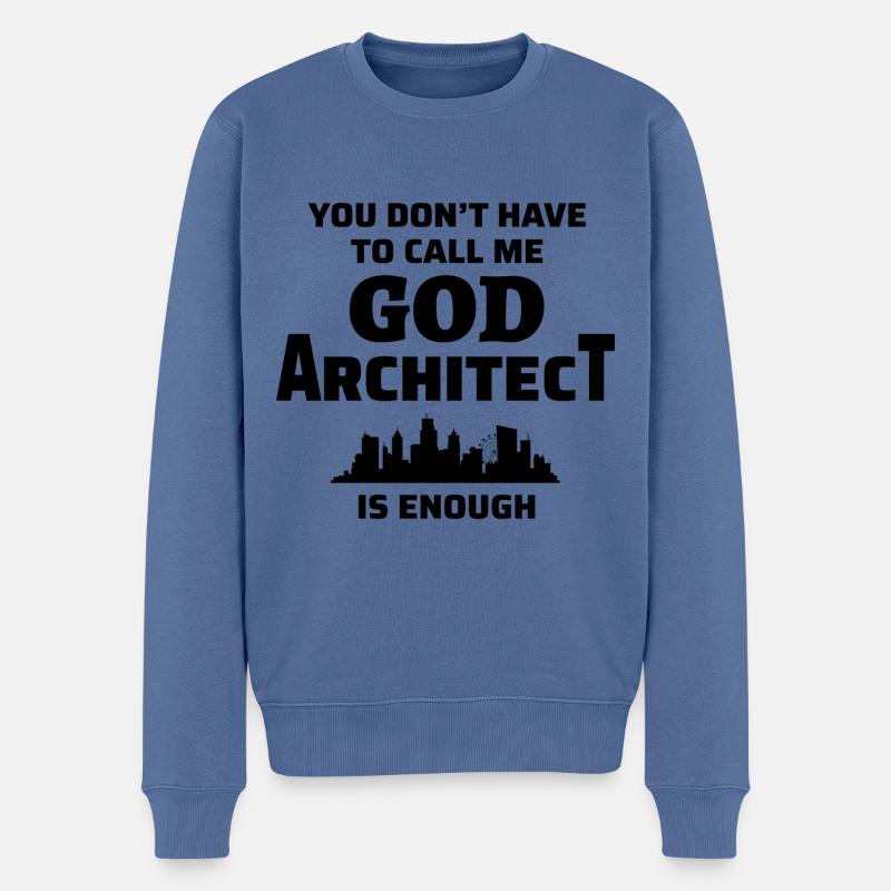 Architect Architecture Student Architectural Funny - Men's Premium Organic Jumper - stone blue