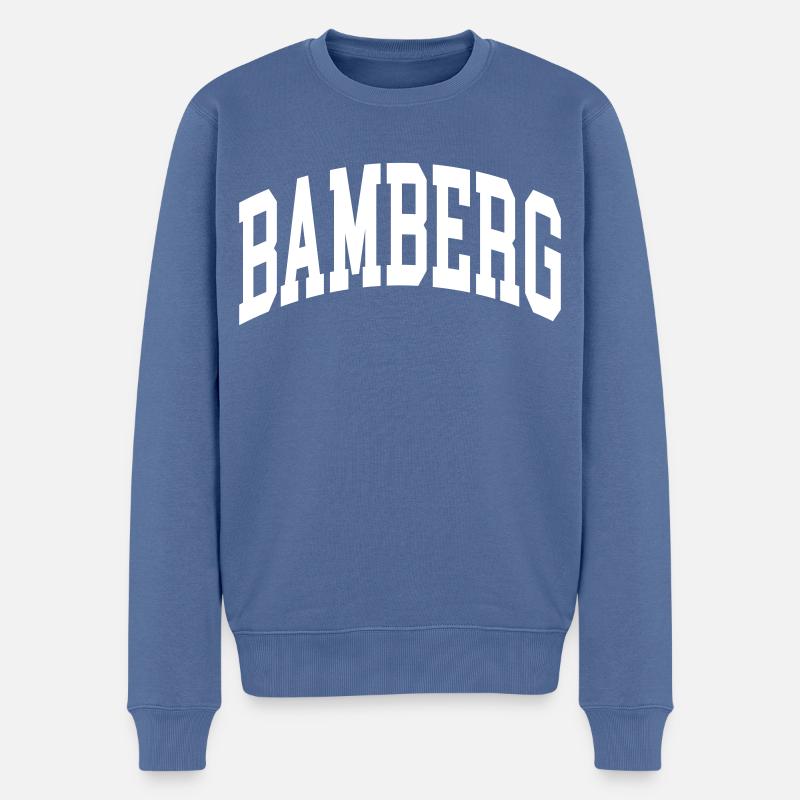 Bamberg - Männer Premium Bio Pullover - Taubenblau