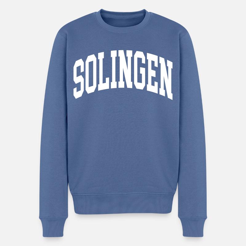 Solingen - Pull Premium bio Homme - bleu pigeon